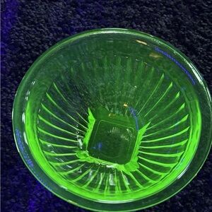 Vibrant Uranium Glass Bowl